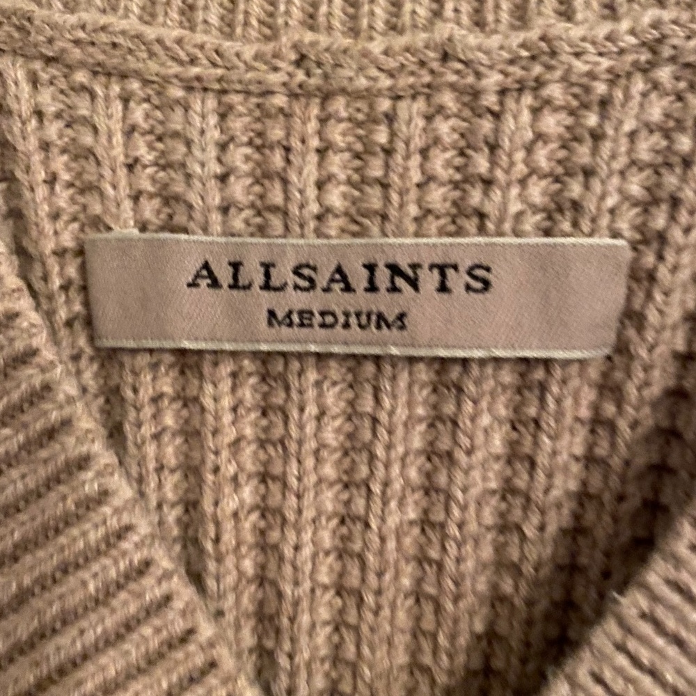 All Saints Sleeveless Ribbed Sweater Top M